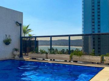 Apartamento · 172m² · 3 Quartos · 2 Vagas · Cobertura À VENDA no Condomínio Costão das Tartarugas na praia da Enseada em Guarujá.