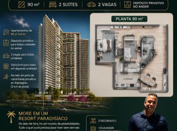 Apartamento de 2 quartos, Barueri · Apartamento de 90 m² em Alphaville, 2 suítes, 2 vagas em obras, Oasis .