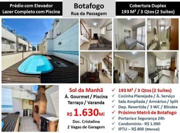 Apartamento de 3 quartos, Rio de Janeiro · COBERTURA NA RUA DA PASSAGEM EM BOTAFOGO