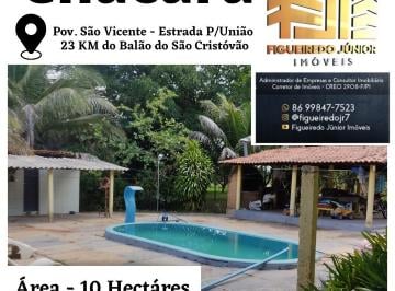 Rural de 3 quartos, Teresina · Chácara - Povoado São Vicente - Documentação Ok