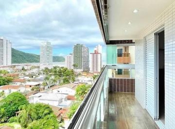 Apartamento de 2 quartos, Praia Grande · Apartamento canto do forte vista mar e morro 02Suítes