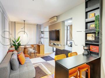 Apartamento · 37m² · 1 Quarto · 1 Vaga · Flat mobiliado 37m² no Itaim Bibi com vaga no Staybridge Suítes na Bandeira Paulista