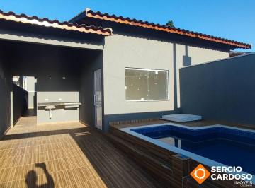 Casa · 88m² · 3 Quartos · 2 Vagas · CASAS NOVAS 3 QUARTOS PISCINA 100 M DO MAR ITANHAÉM SP