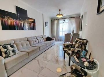 Apartamento · 92m² · 2 Quartos · 1 Vaga · Apartamento à Venda no Embaré, Santos | 2 Dorms (1 Suíte), Dependência e Cozinha Reformada