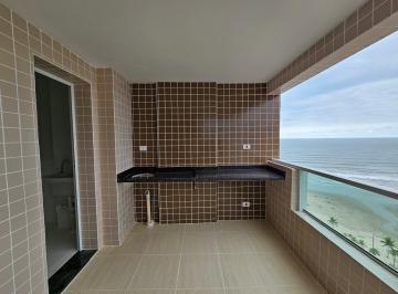 Apartamento de 2 quartos, Praia Grande · Apartamento com vista para o mar a frente mar na Mirim em Praia Grande litoral