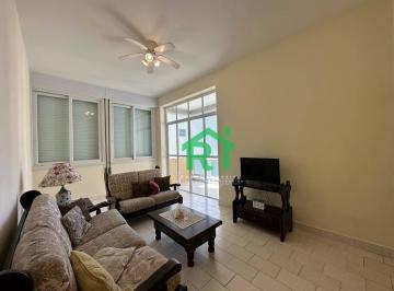 Sala · Apartamento frente mar com 3 quartos (1 suíte), 1 vaga à venda em  Pitangueiras, Guarujá.