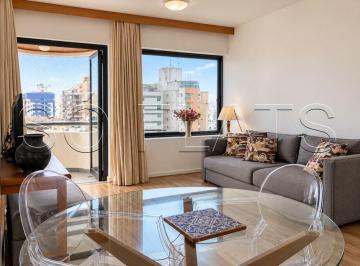 Apartamento · 48m² · 1 Quarto · 1 Vaga · Excelente flat mobiliado com 48m², varanda e vaga em Higienópolis perto da FAAP