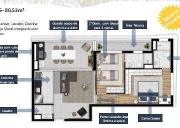 Apartamento en Venda de 2 quartos Sumaré · Arky Cayowaa Perdizes