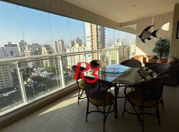 38f6e401e79d92202a35b8fe8c6e66ca04ecc757 · Apartamento para alugar, 181 m² por R$ 19.203,00/mês - Gonzaga - Santos/SP