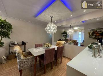Apartamento · 98m² · 3 Quartos · 2 Vagas · Apartamento com 3 dorms, Jardim Las Palmas, Guarujá - R$ 820 mil, Cod: 3412
