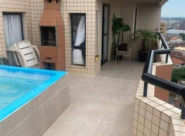 Apartamento · 200m² · 3 Quartos · 3 Vagas · Cobertura 3 dorms mobiliada em Vila Tupi - Praia Grande, SP