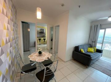 Apartamento de 1 quarto, Praia Grande · apartamento de um dormitorio sendo uma suite com vista mar