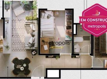 Planta 42m · Apartamento à venda, 42 m² por R$ 327.481,00 - Vila Aquilino - Santo André/SP