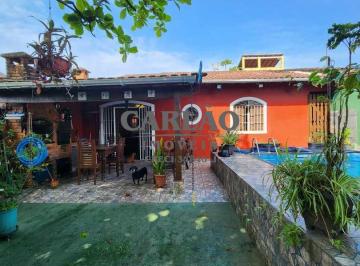 Casa · 96m² · 3 Quartos · 4 Vagas · Casa com 3 dorms, Balneário Itaóca, Mongaguá - R$ 600 mil, Cod: 355031