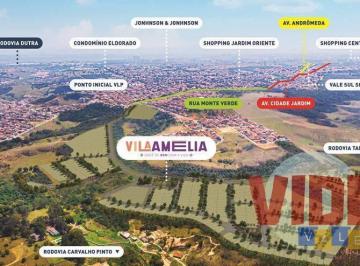 Mapa ilustrativo do local · Lote com 200 m², no Vila Amélia, bairro planejado, na zona sul, SJC
