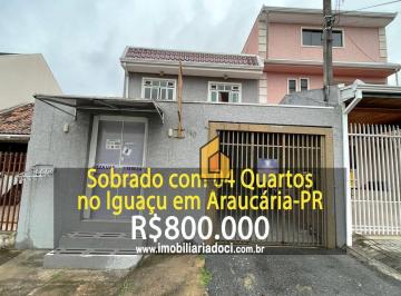 e8b8b0006c5a8eeeb8a8f35f710bc546bcdb61b3 · Sobrado com 4 dormitórios à venda, 120 m² por R$ 800.000,00 - Iguaçu - Araucária/PR