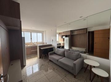 Sala · Apartamento mobiliado para locação no Funcionários: 1 quarto, 1 suíte, 1 vaga de garagem - Belo Hori