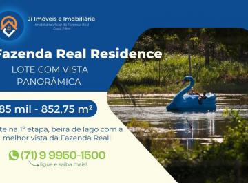 Terreno , Simões Filho · Melhor vista da Fazenda Real 852,75 m² beira de lago, 185 mil oportunidade!!!