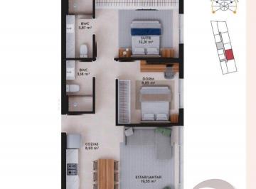 31080_i1Osz447l1h32_31080652566c05ce39.jpg · Apartamento de 65m² com 2 quartos sendo 1 suíte na Pedra Branca