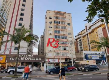 34736f3943087ec5579b26499a1fd573f7cce4a5 · Apartamento com 2 dormitórios para alugar, 70 m² por R$ 3.380,02/mês - Gonzaga - Santos/SP