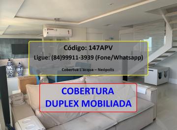Apartamento de 3 quartos, Natal · 147APV - Ótima Cobertura Duplex no L´Acqua Condominium Club (126m²). R$ 820mil.