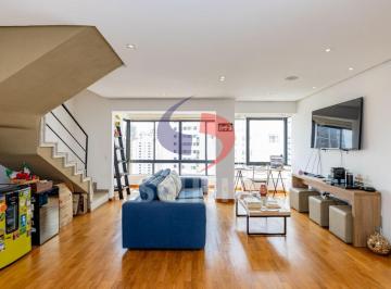 Apartamento · 210m² · 2 Quartos · 3 Vagas · Cobertura á Venda no Brooklin com 210m², 2 quartos sendo 2 suítes, 3 vagas.