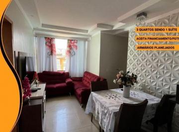 Apartamento de 3 quartos, Samambaia · APARTAMENTO 3 QUARTOS, SENDO 1 SUÍTE - RESIDENCIAL RIO NEGRO