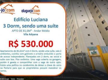 71ca5c02622f1caeddf2a76a8f8d449d56302f5a · Apartamento com 3 dormitórios à venda, 81 m² por R$ 530.000,00 - Vila Adyana - São José dos Campos/S