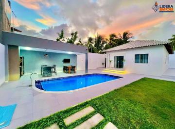 Foto 01 · Casa em Jauá, Terreno Excedente, 3 Quartos, Suíte, Área Gourmet, Piscina, para Venda, no Condominio