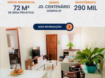 Apartamento · 72m² · 2 Quartos · 1 Vaga · Apartamento em Jardim Centenário, Olímpia/SP de 72m² 2 quartos à venda por R$ 290.000,00