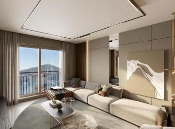 Living com sacada do apartamento tipo de 152,82 m², no tour 360 da Embraed (imagem ilustrativa) · Apartamento com 3 suítes no Gales Village Embraed