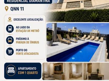 Apartamento de 1 quarto, Ceilândia · Ceilândia, apartamento, ágio, 1 quarto, lazer, prox metrô, QNN 11, Diamantina