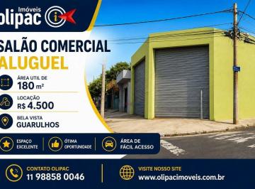 907b4f9c2ed7596a83beac57816ab1baa0fb4513 · Salão para alugar, 180 m² por R$ 4.500,00 - Jardim Bela Vista - Guarulhos/SP