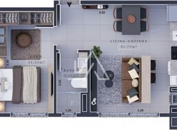 Apartamento · 42m² · 1 Vaga · APARTAMENTO UM DORMITÓRIO | LIKE SMART LIVING | CENTRO - PASSO FUNDO/RS