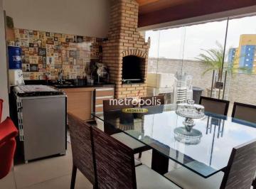 Churrasqueira cobertura · Cobertura com 2 dormitórios à venda, 128 m² por R$ 530.000,00 - Vila Humaitá - Santo André/SP