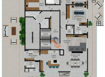 a74c4563945fbedf0e9f55b1f6e32082684ba2eb · Cobertura com 3 dormitórios à venda, 356 m² por R$ 4.128.815,00 - Barreiros - São José/SC