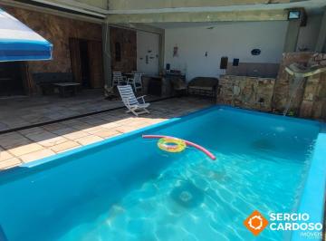 Casa · 143m² · 3 Quartos · 2 Vagas · CASA MOBILIADA 3 QUARTOS SUÍTE PISCINA CHURRASQUEIRA 200M MAR ITANHAÉM SP