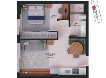 15- planta - 310 A · Apartamento de 1 quarto no bairro Pedra Branca