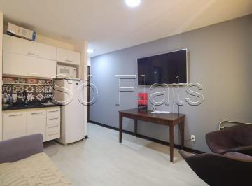 Apartamento · 39m² · 1 Quarto · 1 Vaga · Flat na Vila Olímpia disponível para locação contendo 39m², 1 dormitório e 1 vaga de garagem.