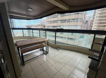 Apartamento · 110m² · 3 Quartos · 2 Vagas · PÉ NA AREIA !! 3DORMS/2 VAGAS/VARANDA GOURMET CHURRASQUEIRA A CARVÃO AVIAÇÃO