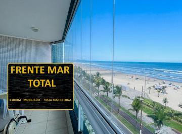 Apartamento de 3 quartos, Praia Grande · Apartamento mobiliado 3 quartos vista mar frente mar a venda Praia Grande