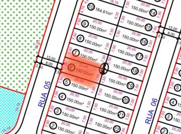 Terreno / Mapa · lote no bairro Residencial Jane Valério