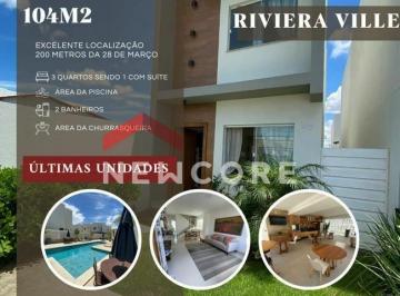 Casa · 104m² · 3 Quartos · 2 Vagas · Casa de condomínio em  null Avenida Nossa Senhora do Carmo - Riviera - Campos dos Goytacazes/RJ