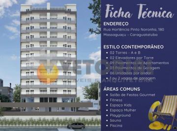 56362fa9f33ca26aef9fe38f486387375703714c · Apartamento com 2 dormitórios à venda, 71 m² por R$ 617.000,00 - Massaguaçu - Caraguatatuba/SP