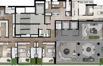 Apartamento de 5 quartos, São Paulo · Em Construção Exclusivo Bueno Brandão Apto com 500m² a.u