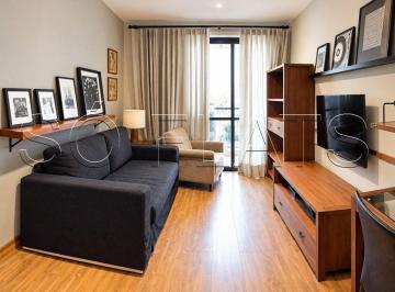 Apartamento · 45m² · 1 Quarto · 1 Vaga · Exclusivo flat mobiliado de 41m² com varanda e vaga no Jardim Paulista perto da Oscar Freire