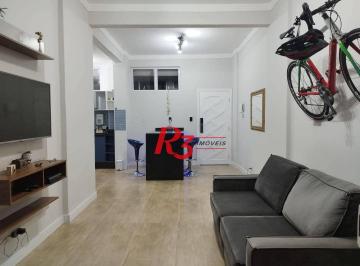 Sala · Apartamento Garden com 1 dormitório à venda, 52 m² por R$ 450.000,00 - Ilha Porchat - São Vicente/SP