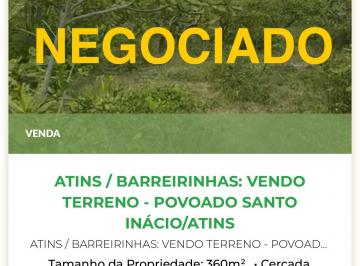 Terreno , Barreirinhas · BARREIRINHAS - MARANHÃO: VENDO TERRENO NO POVOADO SANTO INÁCIO / ATINS