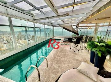 100411f58609f91d1ba61dddc5efebebf8b95097 · Cobertura à venda, 450 m² por R$ 8.900.000,00 - Gonzaga - Santos/SP