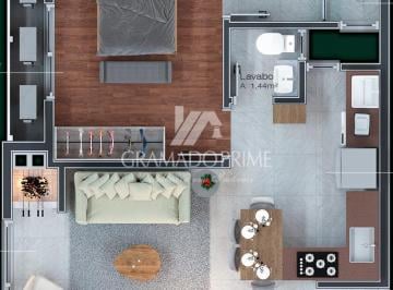 Apartamento · 48m² · 1 Vaga · APARTAMENTO 1 DORMITÓRIO EM GRAMADO